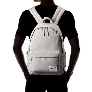 Herschel Classic Light Grey Crosshatch Backpack - LIKE NEW